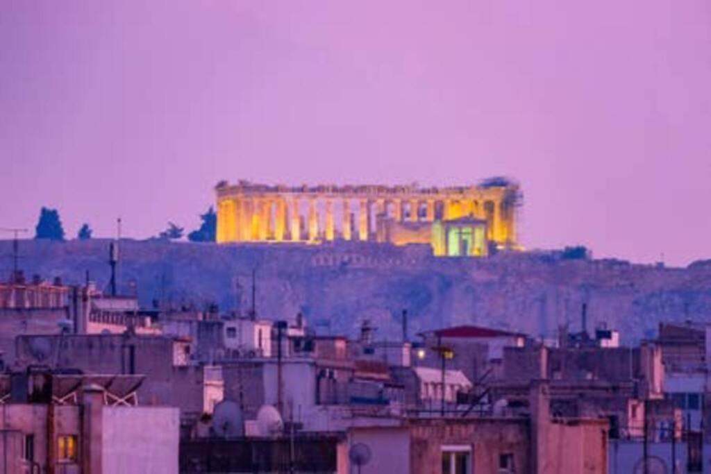 Charming Rooftop Nest With Awesome Acropolis View Downtown Athen Exterior foto